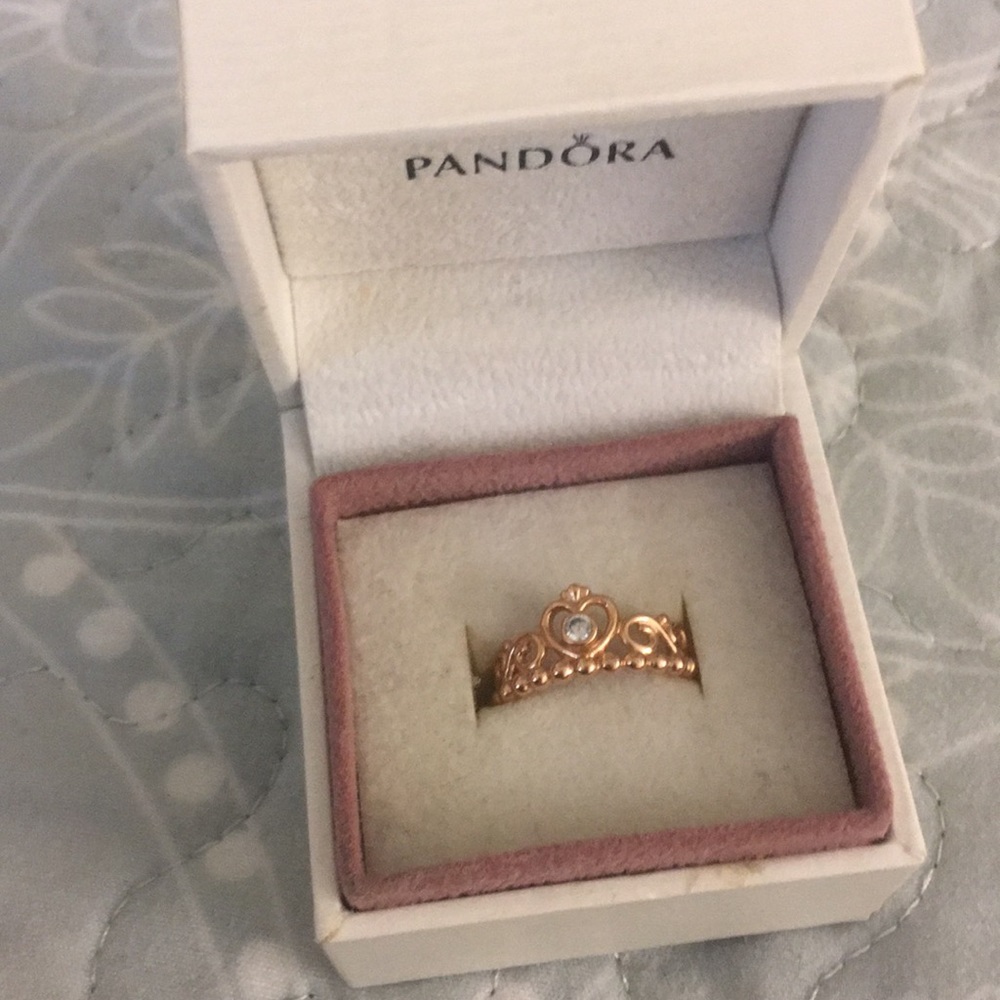 Pandora gold princess ring